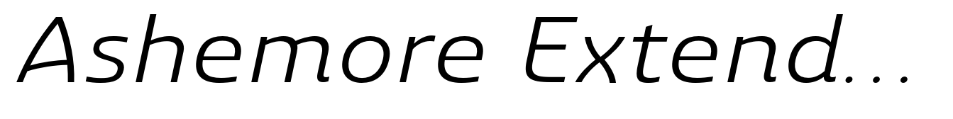 Ashemore Extended Italic